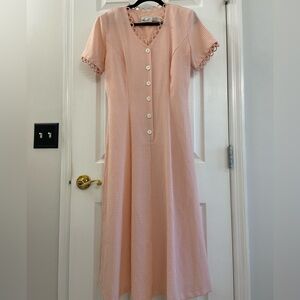 Kathie Lee Collection Peach Midi Dress